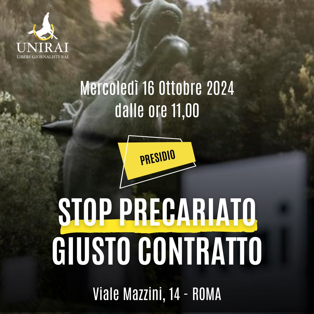 Precariato: presidio Unirai Figec Cisal a Viale Mazzini